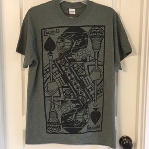 ♠️ RARE Lacrosse LAX King of Spades Player Card Tee T-Shirt Men’s Medium 🥍